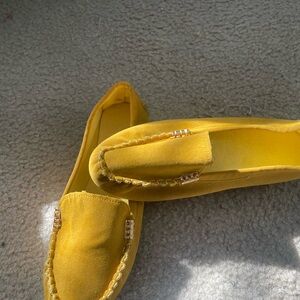 Yellow Suede Loafers